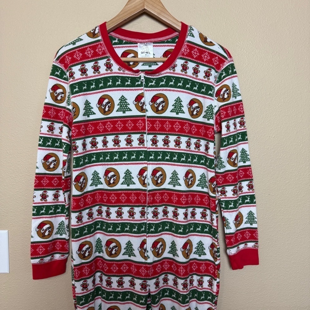 Buc-ees Adult Small Christmas Pajamas Waffle Knit One Piece - Picture 2 of 8